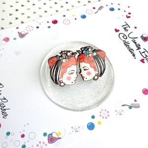 orecchini retrò anni &#39;50 metà secolo pin up bigiotteria alla moda orecchini rockabilly orecchini ispirati agli anni &#39;50 orecchini originali orecchini divertenti per adolescenti compleanno