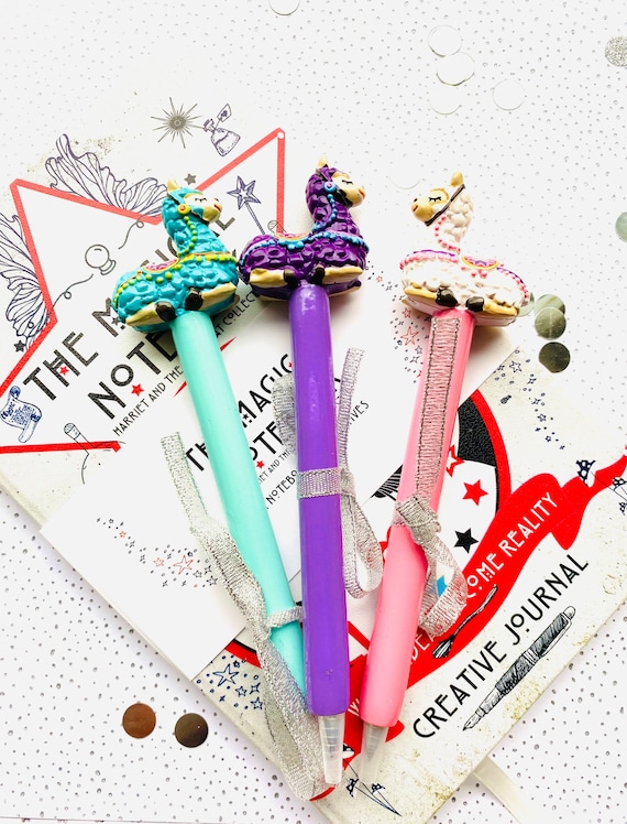 Lama Pen,fun Pens,kids Gel Pens,heavy Pens,unusual Pens,quirky  Stationery,cute Pens,school Pens,pen Gifts,stocking Filler,statement Pen 