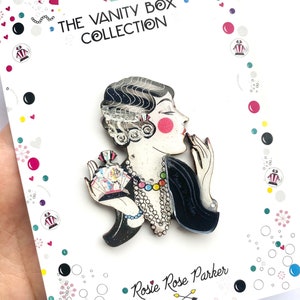 Art Deco Brooch: Handmade 1920s Style Acrylic Pin