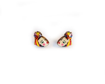 Vintage Lady EarringsRetro 1950's style jewellery 1950's vintage inspired jewellery Rockabilly style Mannequin Heads mid century earring