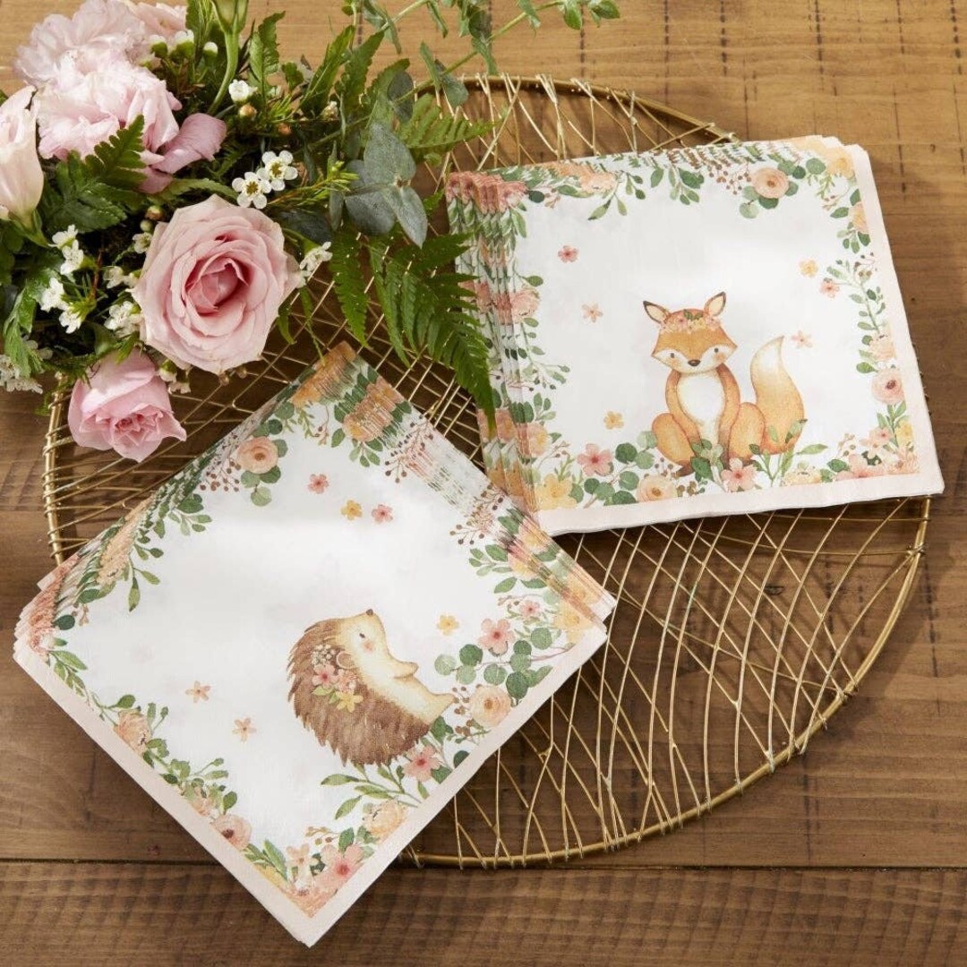 Woodland Baby Shower Napkins 30ct Forest Animals Baby Shower Decor
