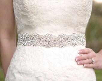 80/'s Wide Beaded White Satin Belt Pastel Beads Accent Belt with Beaded Design Medium to Large