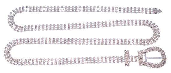 3 Row Crystal Rhinestone belt Waist Buckle Belt Fashion Accessory Valentines Gift Wedding Belts prom party Silver