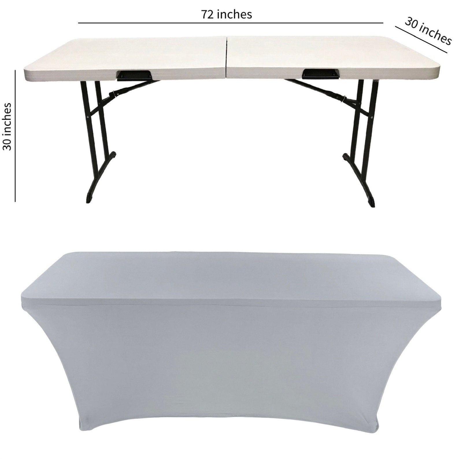 Rectangular Stretch Table Cover Fitted Spandex for Standard Etsy