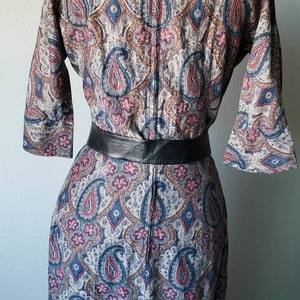 L'Aiglon 1970's Paisley Print Long Dress// Vintage// L'Aiglon// 70s// Paisley// Boho// Hippie// Fall// Long Dress image 6