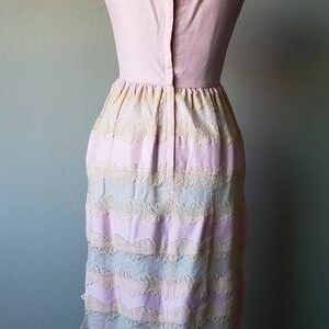 Vintage 1950's Nadine Dress// Vintage// Dress// 50s// Pink// Lace// Bow// Women's Fashion// Pinup Dress image 7