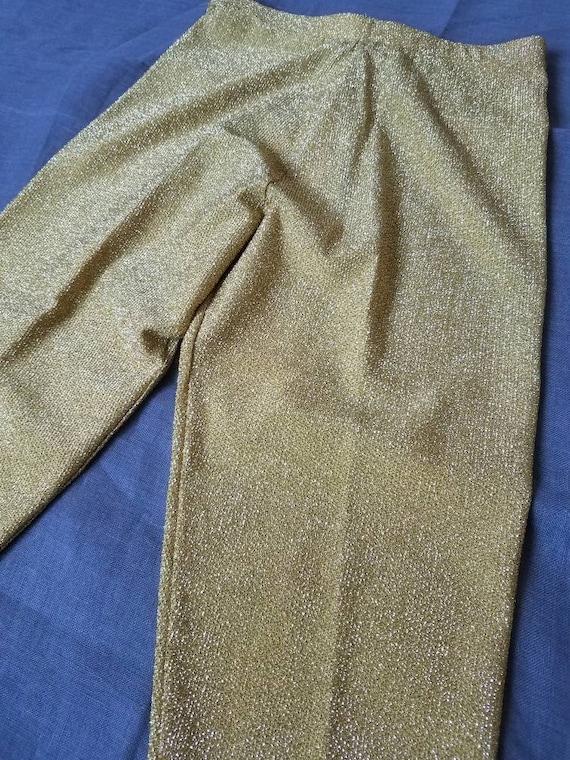 Vintage 1990's deadstock Tripp NYC Gold Glitter P… - image 4