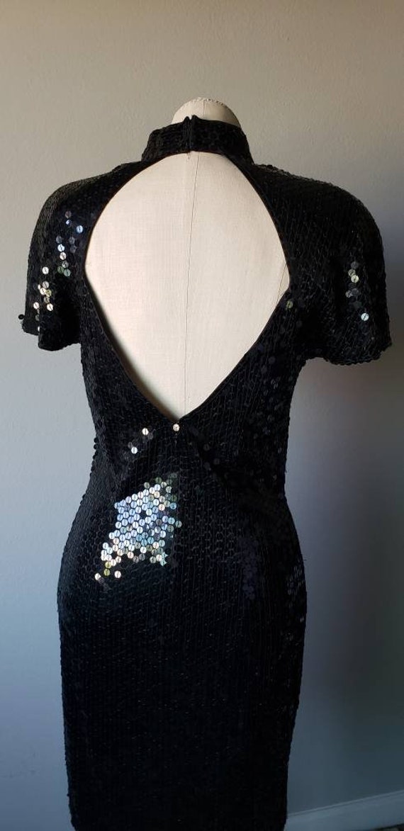 1980s Nightline Sequin Cocktail Dress// Vintage//… - image 5