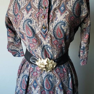 L'Aiglon 1970's Paisley Print Long Dress// Vintage// L'Aiglon// 70s// Paisley// Boho// Hippie// Fall// Long Dress image 3