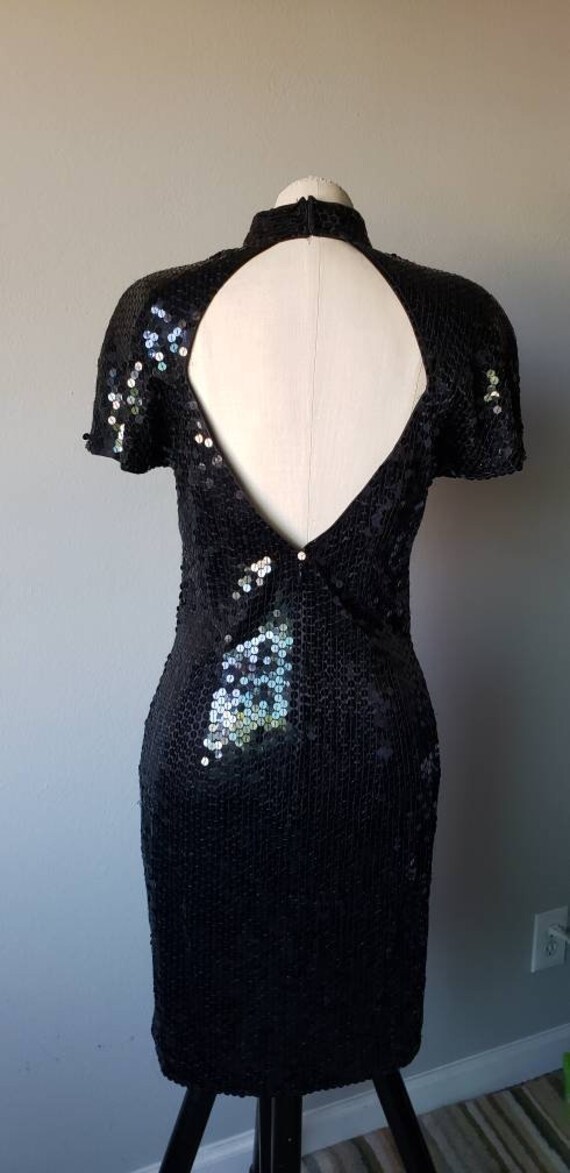 1980s Nightline Sequin Cocktail Dress// Vintage//… - image 4