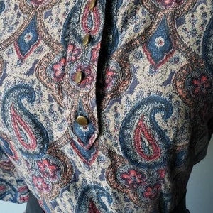 L'Aiglon 1970's Paisley Print Long Dress// Vintage// L'Aiglon// 70s// Paisley// Boho// Hippie// Fall// Long Dress image 5