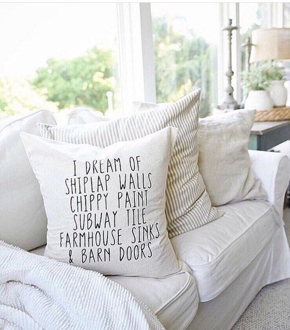 ORIGINAL!!! I dream of shiplap //fixer upper style  // throw pillow //SHIPLAP Farmhouse pillow cover