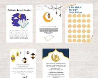 Ramadan Posters, Printable Set of 10 Ramadan Posters for Home or School, Ramadan Reminders