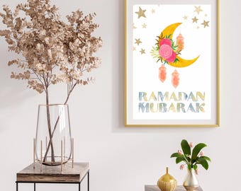 Ramadan Kareem Wall Art, Ramadan Mubarak Wall Art, Ramadan Kareem, Ramadan Wall Art, Ramadan sign, Ramadan Kareem Print, welcome Ramadan