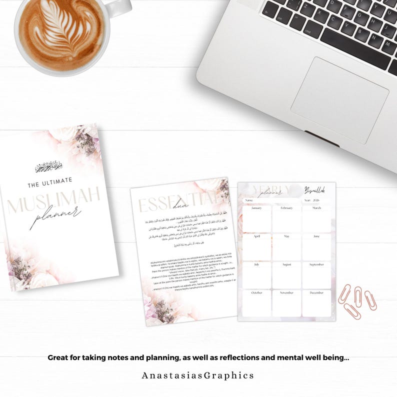 Muslim Planner Digital, Daily Islamic Planner, Quran Tracker, Salat Tracker, Monthly Weekly Islamic Planner, Muslim Women Journal image 8