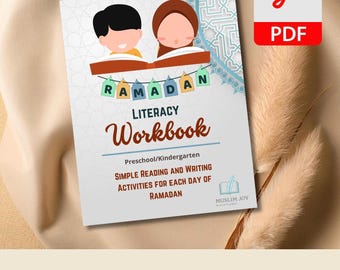 Libro de actividades de Ramadán, libro imprimible de Ramadán para preescolar/jardín de infantes/libro imprimible islámico para Ramadán/hojas de trabajo imprimibles de Ramadán, paquete de Ramadán