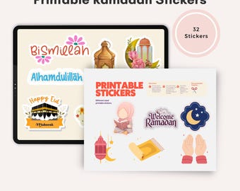 Ramadan Printable Stickers, Ramadan Planner Stickers, Ramadan Decorations Clipart, Ramadan Stickers, Muslim Stickers, Muslim Ptintable