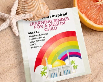 Muslim Busy Book, Muslim Busy Binder,  Montessori Learning Binder for a Muslim Child, Muslim Toddler Printable, Islamic Learning Binder