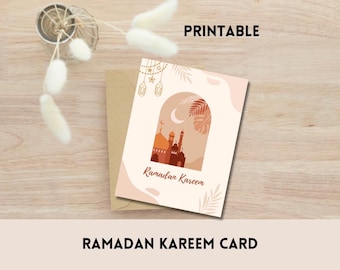 Ramadan Kareem Greeting Card, Ramadan printable card, Ramadan printable, Ramadan cards, Islamic Gift