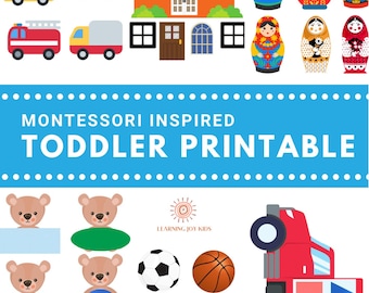 Montessori Toddler mini printable, Montessori Toddler Matching activity, Montessori Toddler Printable, Montessori Printable
