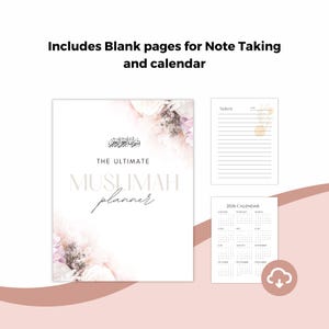 Muslim Planner Digital, Daily Islamic Planner, Quran Tracker, Salat Tracker, Monthly Weekly Islamic Planner, Muslim Women Journal image 5