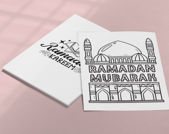 Ramadan Coloring book, Ramadan printable worksheets, Ramadan Coloring Printable, 20 coloring pages, Muslim activity sheets