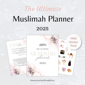 Muslim Planner Digital, Daily Islamic Planner, Quran Tracker, Salat Tracker, Monthly Weekly Islamic Planner, Muslim Women Journal