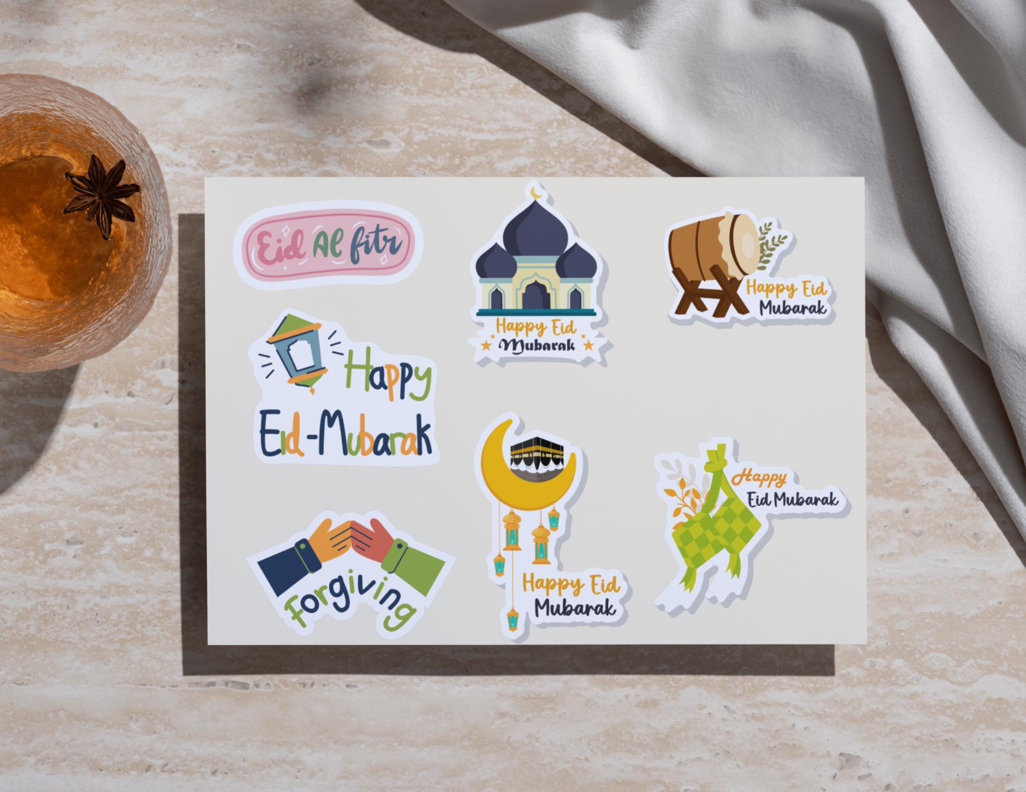 Eid Printable Stickers, Eid Mubarak, Eid Activity, Eid Stickers, Muslim ...