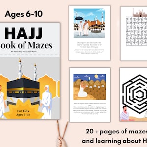Hajj Printable, Hajj Mazes, Hajj worksheets for kids, Hajj activity pages, Hajj for kids, Dhul Hijjah for kids, steps of Hajj, Hajj for kids