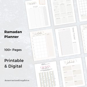 Muslim Planner Digital, Daily Islamic Planner, Quran Tracker, Salat Tracker, Monthly Weekly Islamic Planner, Muslim Women Journal image 6