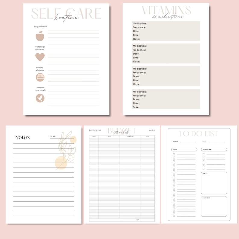Muslim Planner Digital, Daily Islamic Planner, Quran Tracker, Salat Tracker, Monthly Weekly Islamic Planner, Muslim Women Journal image 3