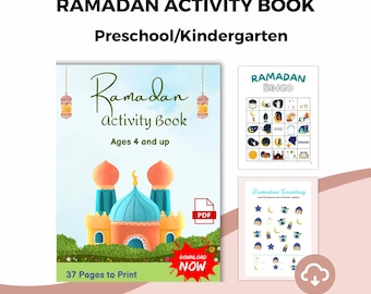 Ramadan Activity Book for Preschool and Kindergarten, Islamic Printable, Ramadan activity book