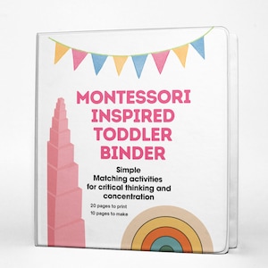 Toddler Learning Binder, Busy Book Printable, Preschool Activities, Homeschool Resources, Montessori Materials, kids quiet book, 10 pages