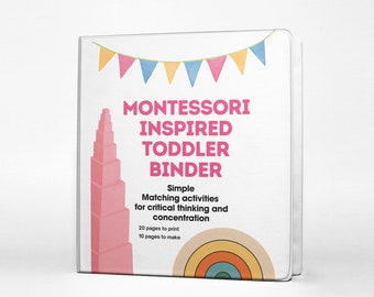 Toddler Learning Binder, Busy Book Printable, Preschool Activities, Homeschool Resources, Montessori Materials, kids quiet book, 10 pages