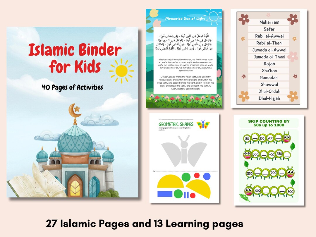 Islamic Binder, Muslim Learning Binder, Islamic Knowledge Binder ...