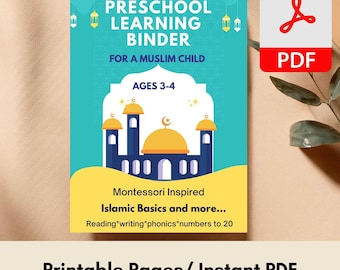 Muslim Busy Book, Preschool Binder for Muslim Child, Islamic Printable, Muslim Printable Binder, Muslim Activity Book, Ramdan activity Book
