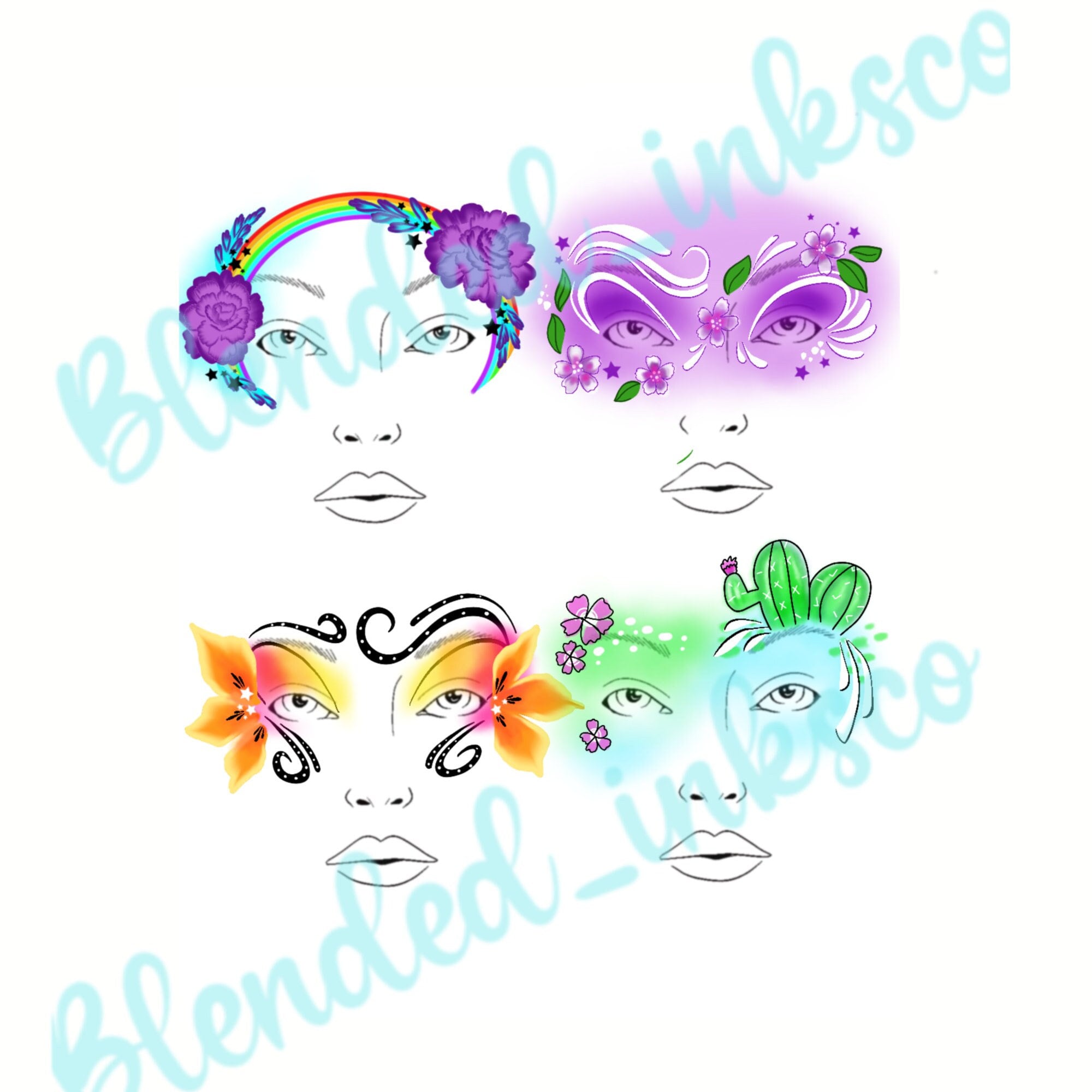 Face Painting Option Board - Etsy, image size:2000x2000