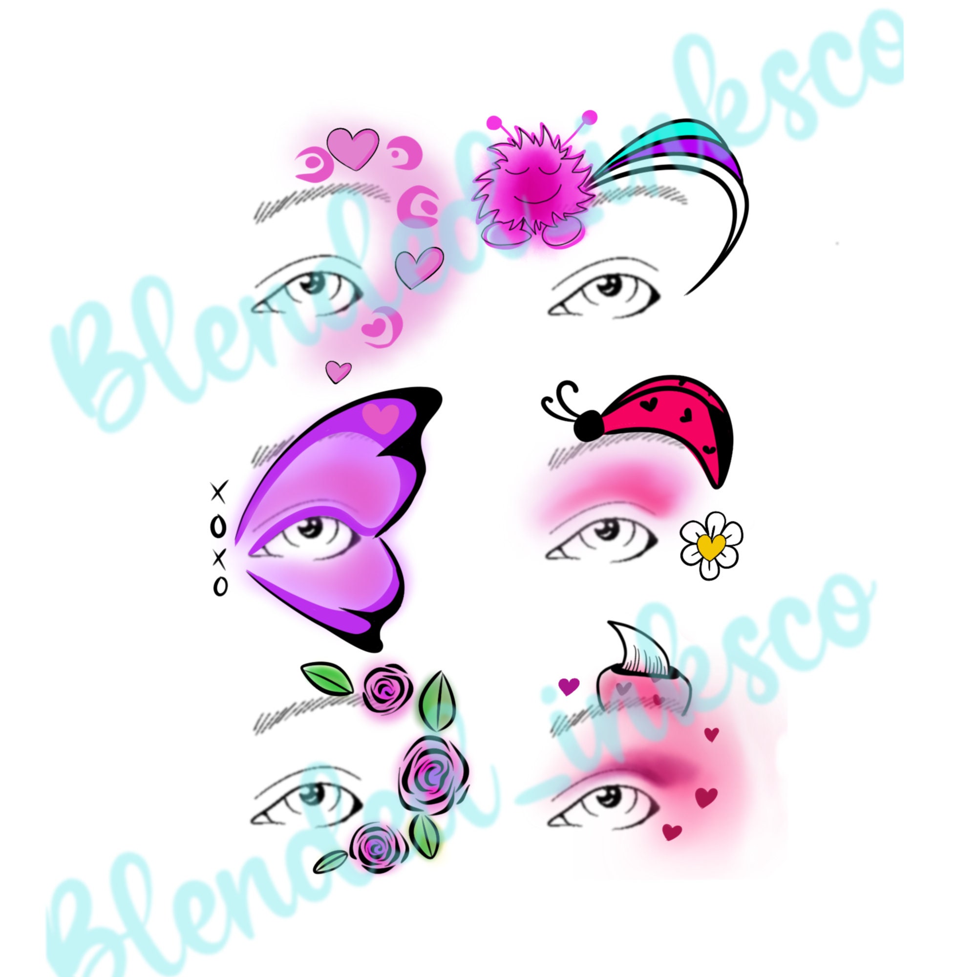 Simple Face Painting Design Sheet