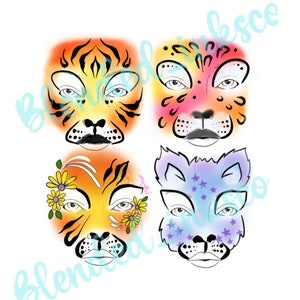 Printable face painting design board