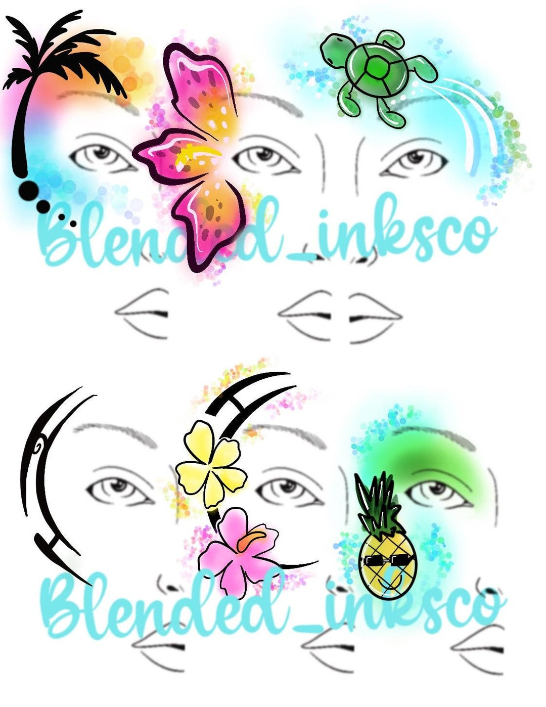 Printable Face Painting Design Menu Etsy printable-face-painting-design-menu-etsy