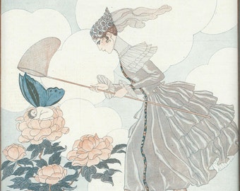La Vie Parisienne Sur Les Roses De Mai / Le Premier Papillon - Print