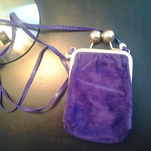 Vintage purple leather Eaton purse