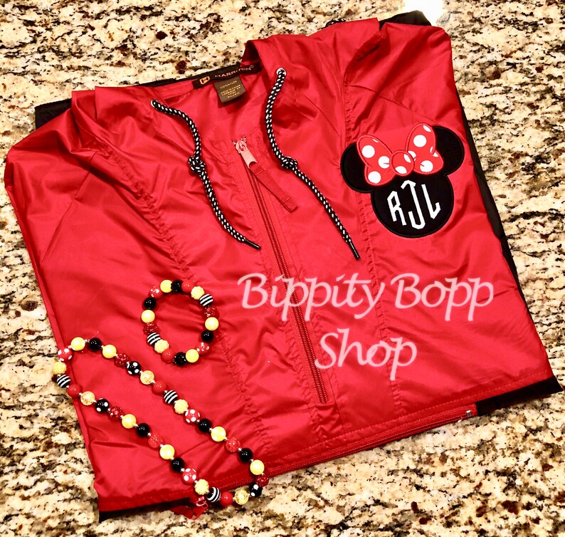 Disney Packable Rain Jacket/coat EMBROIDERED W/monogram Adult Etsy