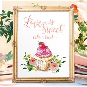Digital Printable Wedding Dessert Bar Sign Love is Sweet Signs Sweets Table Sign Sweet Treats Sign Candy Buffet Signs DS2