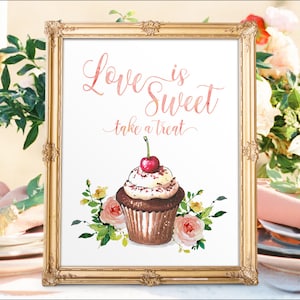 Digital Printable Wedding Dessert Bar Sign Love is Sweet Signs Sweets Table Sign Sweet Treats Sign Candy Buffet Signs DS3