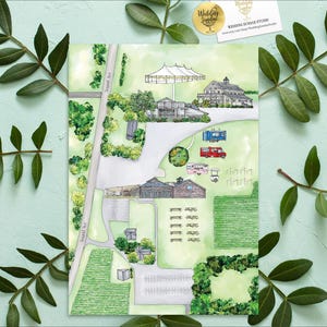 Personalisierte Landkarte für Hochzeiten: 8-9 Orte mit Weinbergen (PDF & JPEG Digital Files)