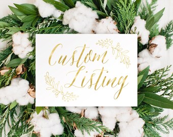 Custom Listing for Urszula