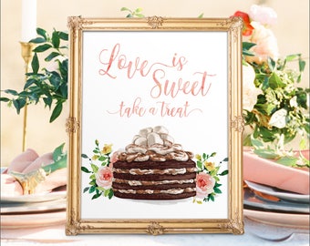 Digital Printable Wedding Dessert Bar Sign Love is Sweet Signs Sweets Table Sweet Treats Sign Candy Buffet Signs Chocolate Marshmallow DS8
