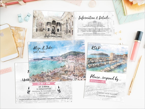 Digital Printable Files Destination Wedding Split Croatia Etsy