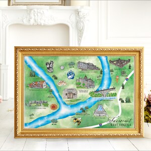 Cadeau de retraite personnalisé ou cadeau de Noël pour maman et papa - Chronologie de la vie et carte de carrière personnalisées dessinées à la main à l'aquarelle pour la décoration de la maison